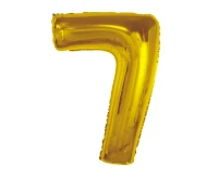 Foil balloon Smart, number 7, gold, 92 cm EOL
