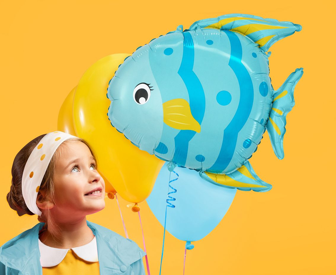 Foil balloon Fish, 47x44 cm
