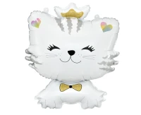 Foil balloon White Cat, 39x49 cm