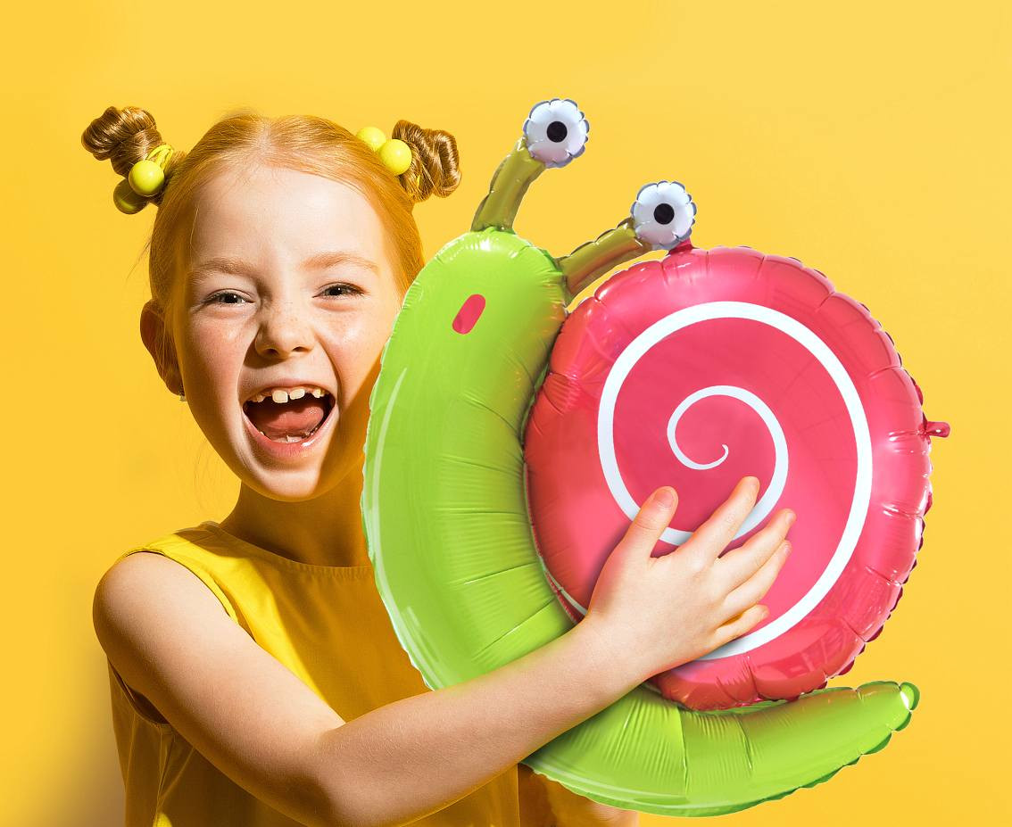 Foil balloon Snail, 60x48 cm
