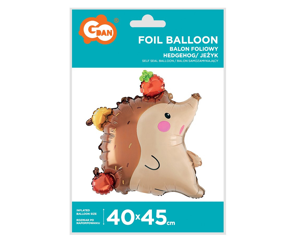 Foil balloon Hedgehog, 40x45 cm