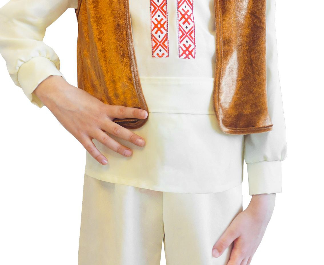 Shepherd role-play set (top, pants, belt, velor vest, hat), size 95-110 cm EOL