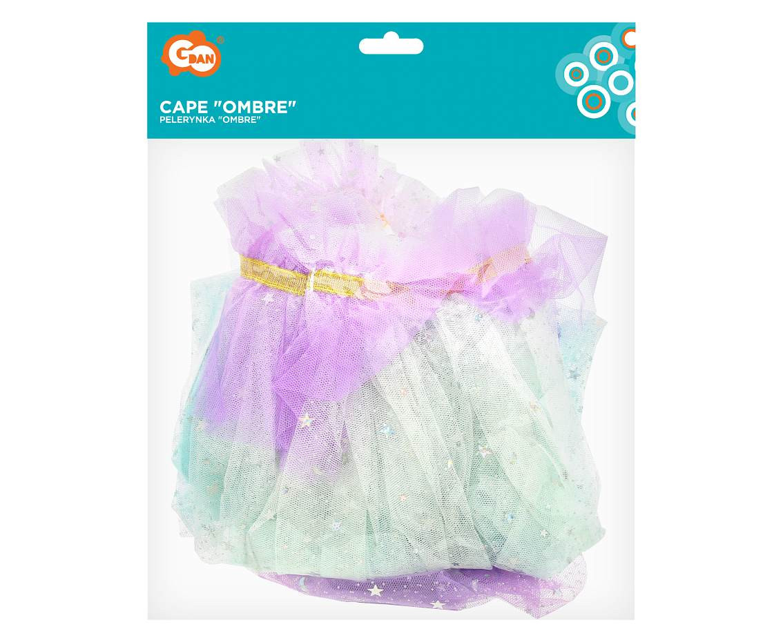 Cape for children "Ombre" in stars, one size