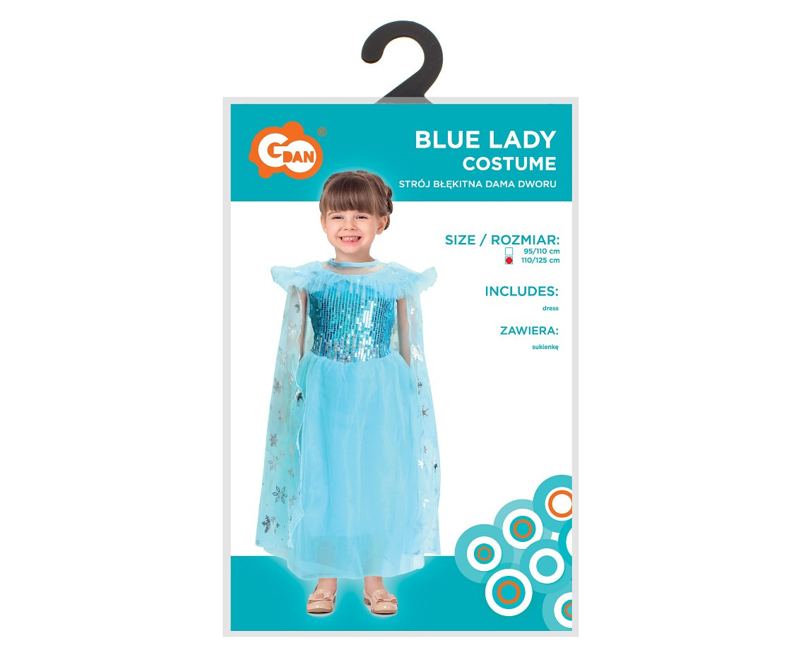 Costume for children "Blue Lady" (dress), size 110-125 cm EOL