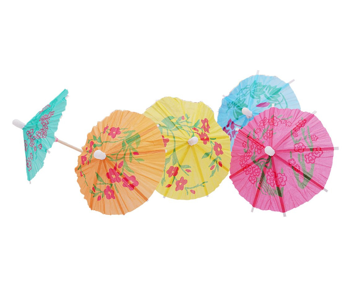Cocktail umbrella picks, 10cm/ 100 pcs.