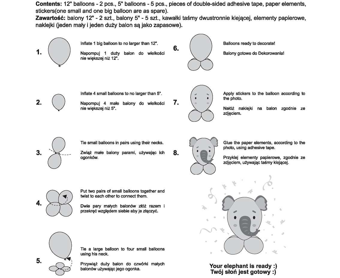 Cute animal set- Elephant