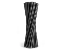 Reusable tubes (straws), black, 7.5x190 mm/ 200 pcs.