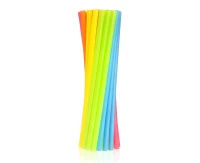 Reusable tubes (straws), mix of colors, 7.5x190 mm/ 200 pcs.