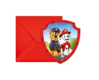 Invitations with envelopes Paw Patrol Rescue Heroes, 6 pcs