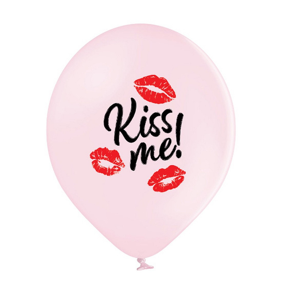 Balloons Belbal 12", D11, kiss me, 6pcs