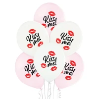 Balloons Belbal 12", D11, kiss me, 6pcs