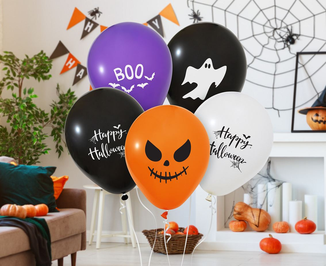 Balloons Happy Halloween 12", 5 pcs
