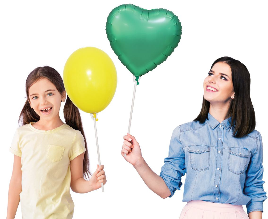 Balloon paper cups & sticks, 10 pcs