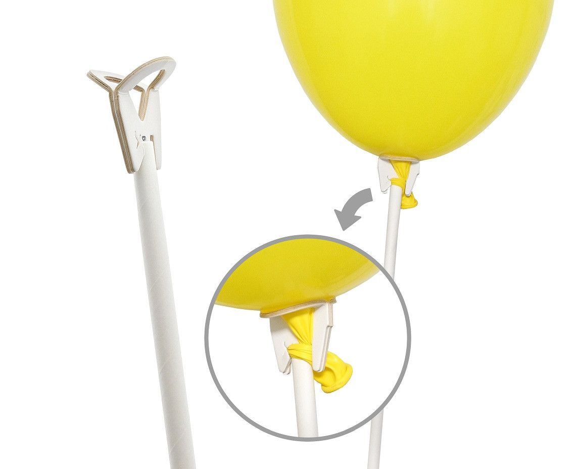 Balloon paper cups & sticks, 10 pcs