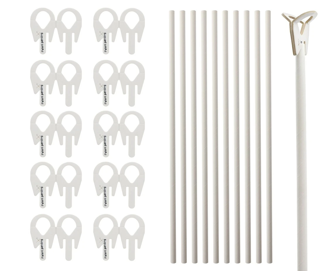 Balloon paper cups & sticks, 10 pcs