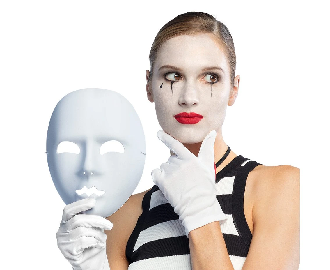 Face mask Mime white