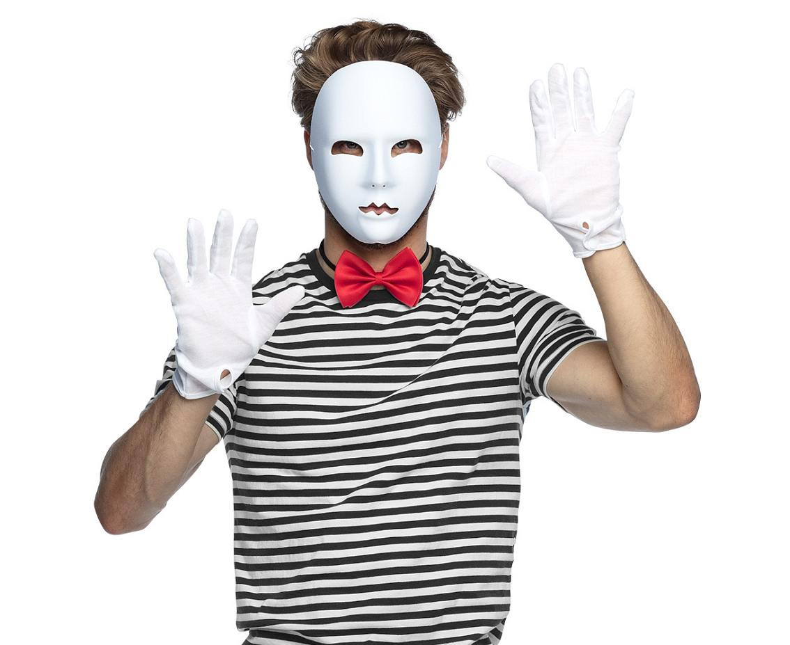 Face mask Mime white