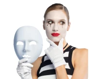 Face mask Mime white