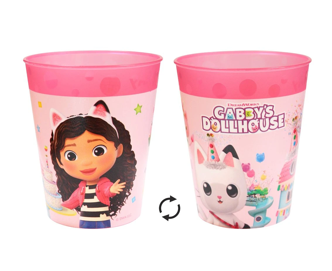 Reusable Party cup 250ml GABBY S DOLLHOUSE  DREAMWORKS/ 1pc EOL