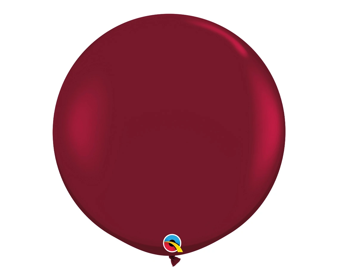 Balloon 36" QL RND, cranberry /2pcs