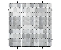 Decorative silver panel type B, black background, 30x30 cm / 100 squares