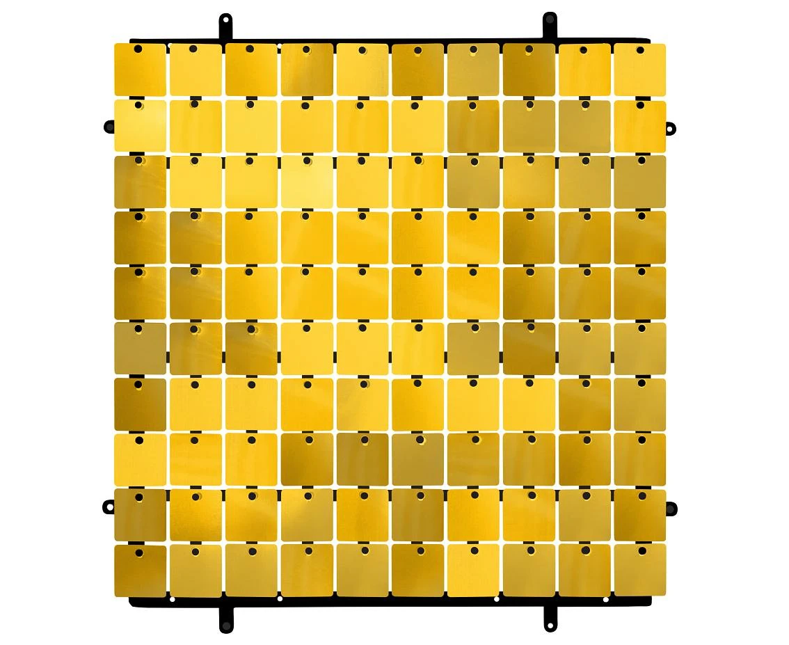 Decorative gold panel type B , black background , 30x30 cm / 100 squares