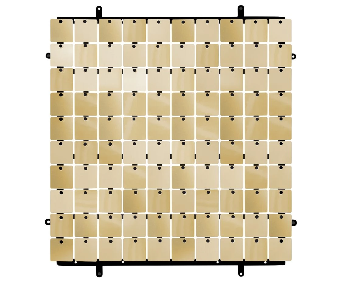 Decorative champagne panel, black background type B, 30x30 cm / 100 squares