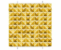 Decorative gold panel 3D, transparent background, 30x30 cm / 100 squares