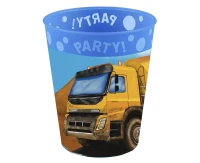 Reusable Party cup Construction Decorata, 1 pc EOL