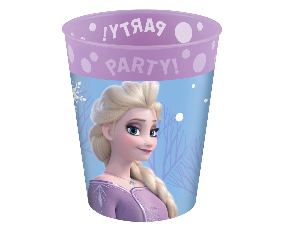 Reusable Party cup 250 ml ,Frozen II Wind Spirit Decorata Disney, 1 pc EOL