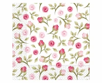 Paper napkins Romantic Roses, 33x33 cm, 20pcs EOL