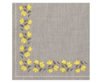 Paper napkins Texture Yellow Flowers Decorata, rozm. 33x33 cm, 20 pcs