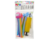 Premium modeling balloons, 10 pcs with pump