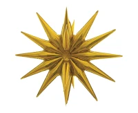 Foil balloon Star 3D gold, 50 x 46 cm