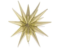 Foil balloon Star 3D champagne, 50 x 46 cm