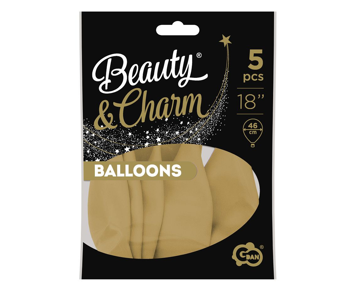 Balloons B&C 18", platinum champagne, 5pcs