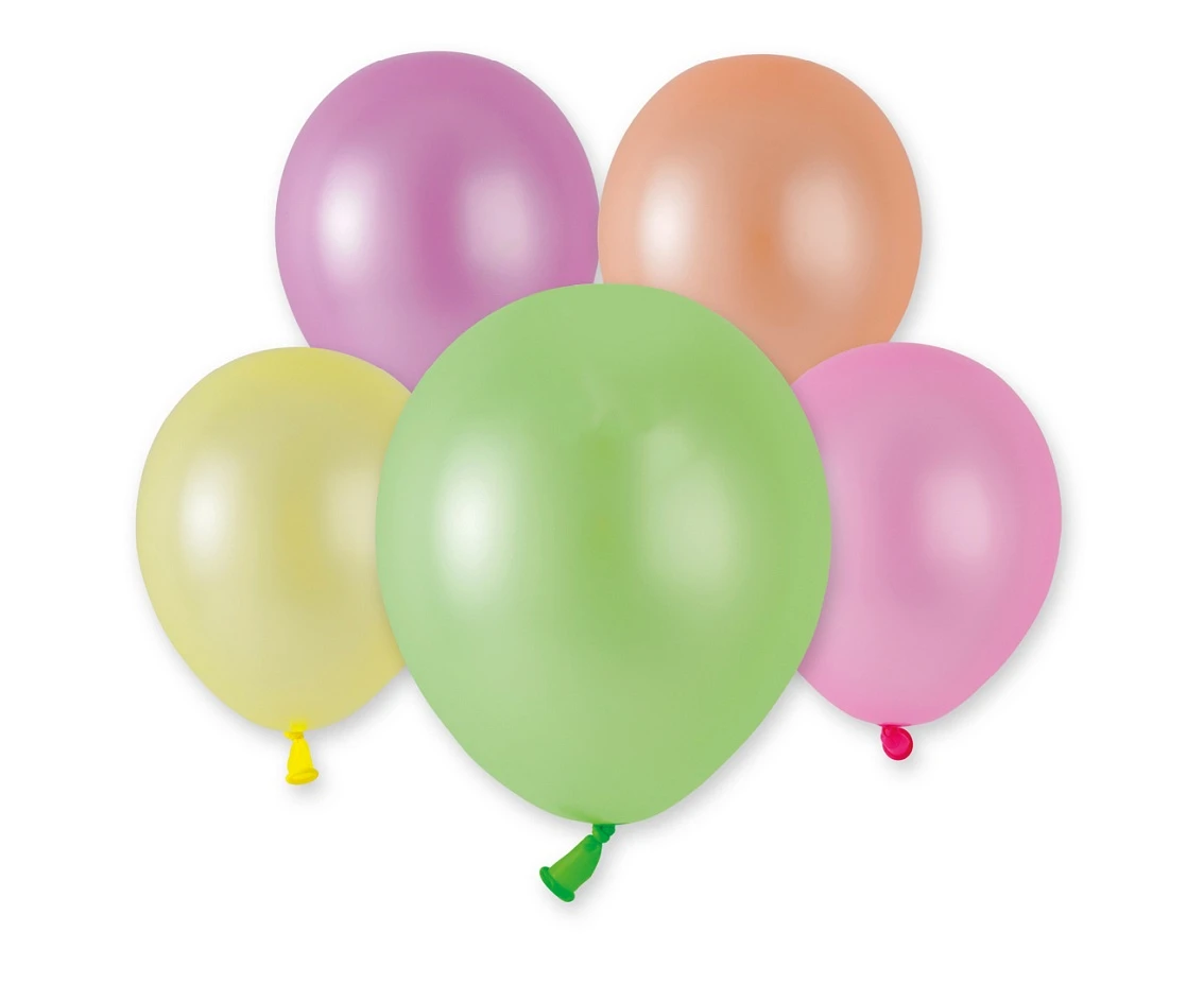 Balloons Gemar 5", fluor mix, 100pcs