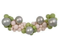 Balloons Garland DIY olive-champagne-latte, 65 pcs