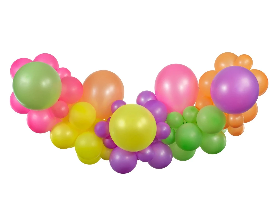 Garland Balloons DIY fluorescent, 65 pcs