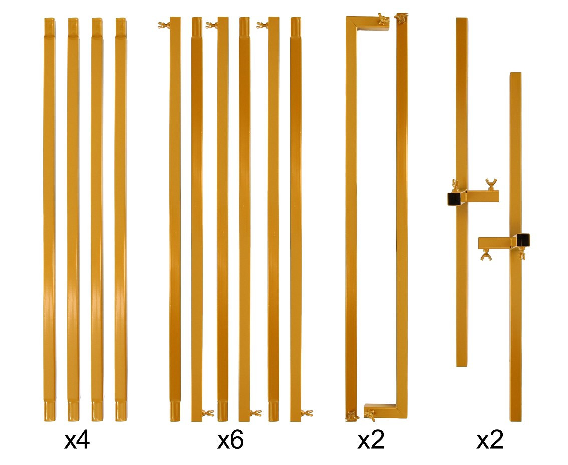 Square frame , gold , 210 x 210 cm