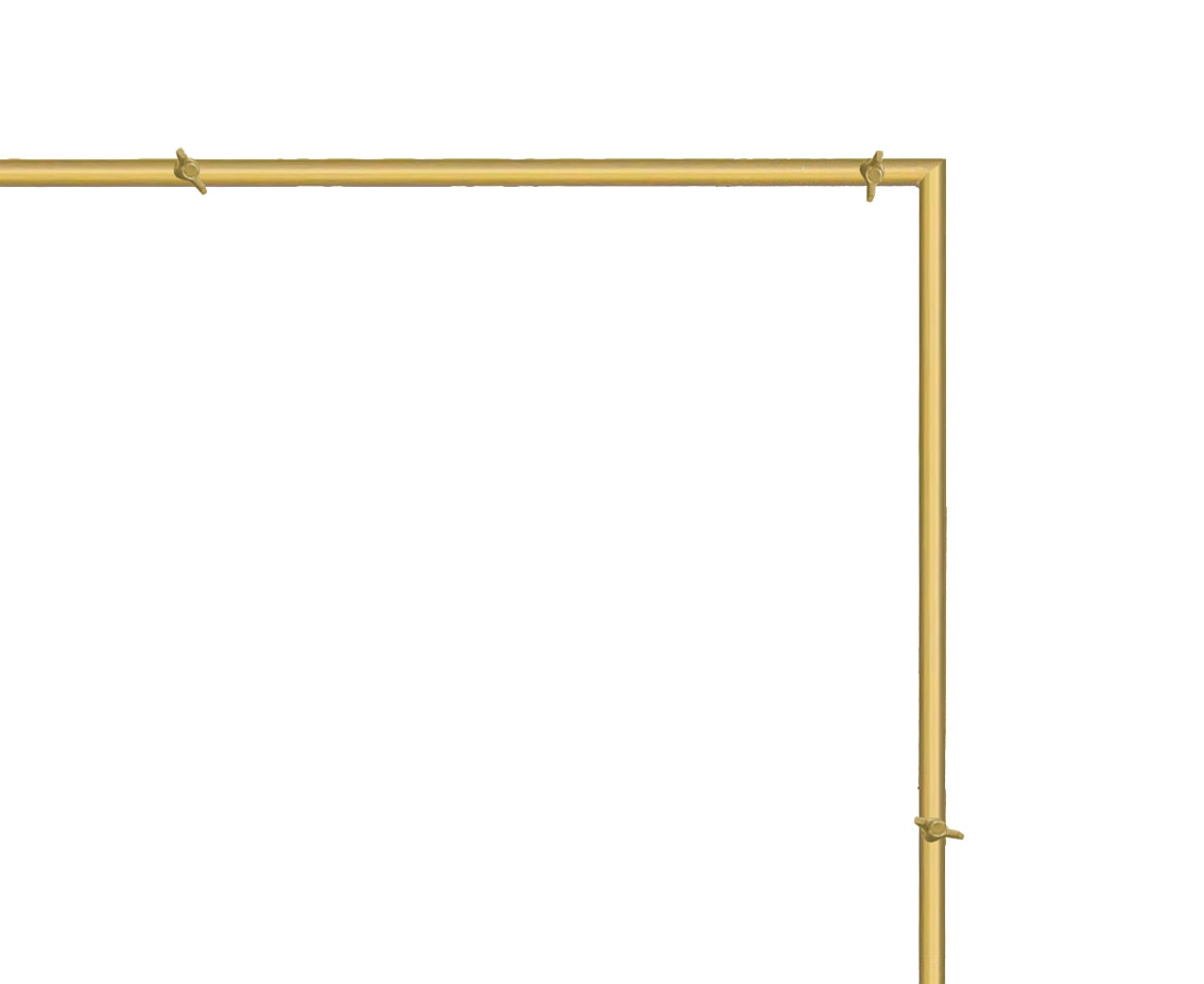 Square frame , gold , 210 x 210 cm