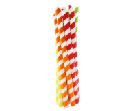 Paper Bubble Tea Straws, mix colors, 100 pcs