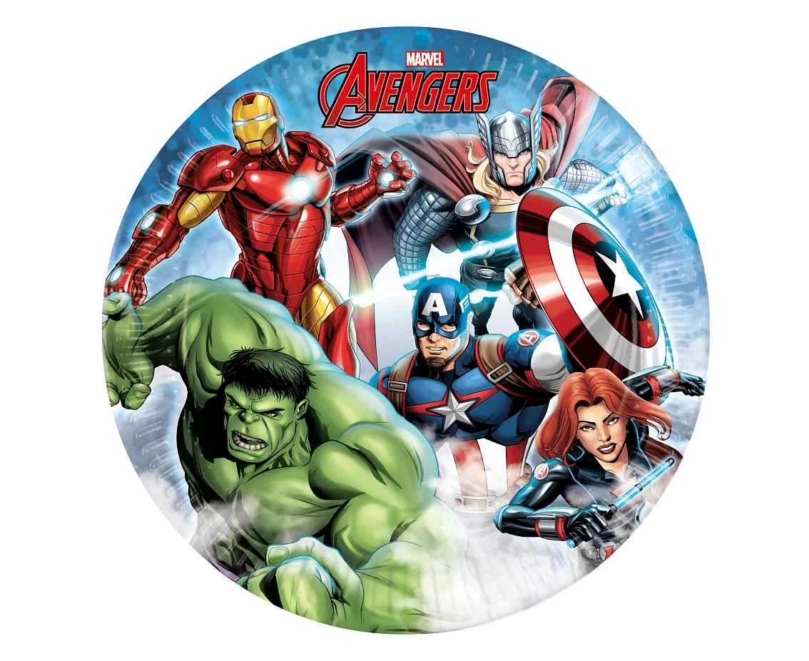 8 Paper plates 23cm AVENGERS INFINITY STONES NEXT GENERATION MARVEL