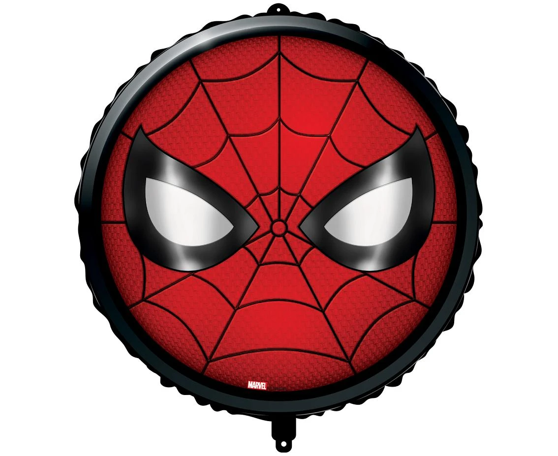 Foil Balloon square shaped 46cm Spiderman face Marvell, 1pc