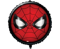 Foil Balloon square shaped 46cm Spiderman face Marvell, 1pc