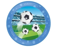 Reusable "Party" Plate 21cm Soccer Fans Decorata Party, 1pc EOL