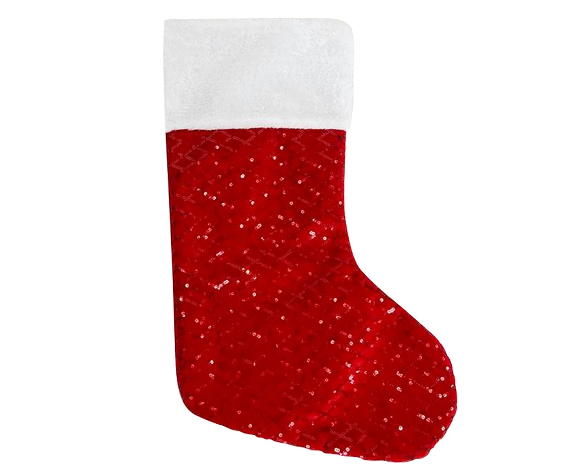 Santa sock sparkling, 27x44cm