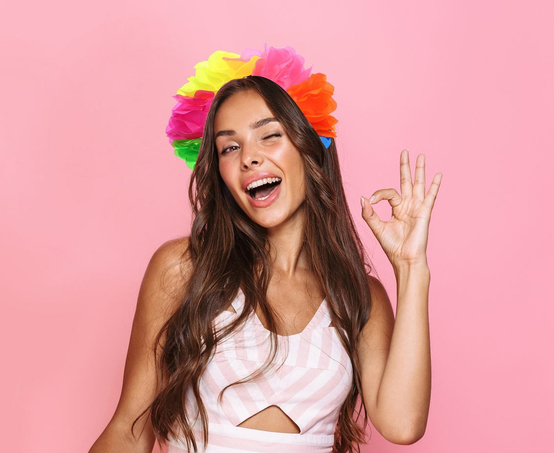 Headband 30 petals of flowers