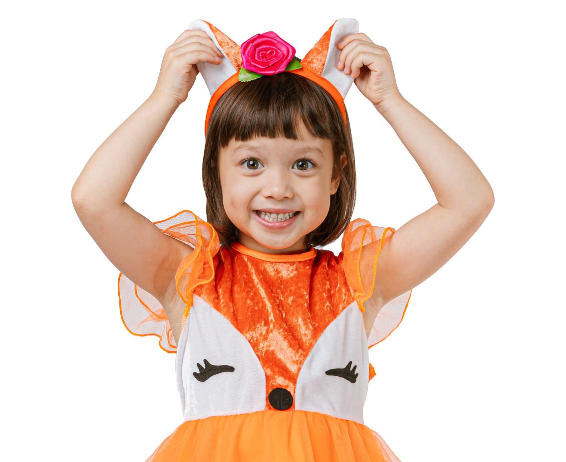 Fox role-play set for kids (dress, headband), size 92/104 cm