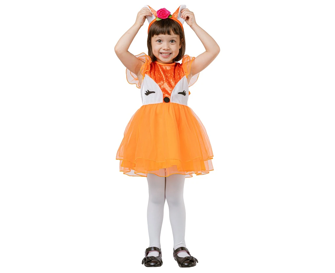Fox role-play set for kids (dress, headband), size 92/104 cm